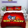 3pcs bedding set Tom Jerry Includes 1 Comforter + 2 Pillowcases, Without Pillow Inserts, Soft Comfortable,a0909221