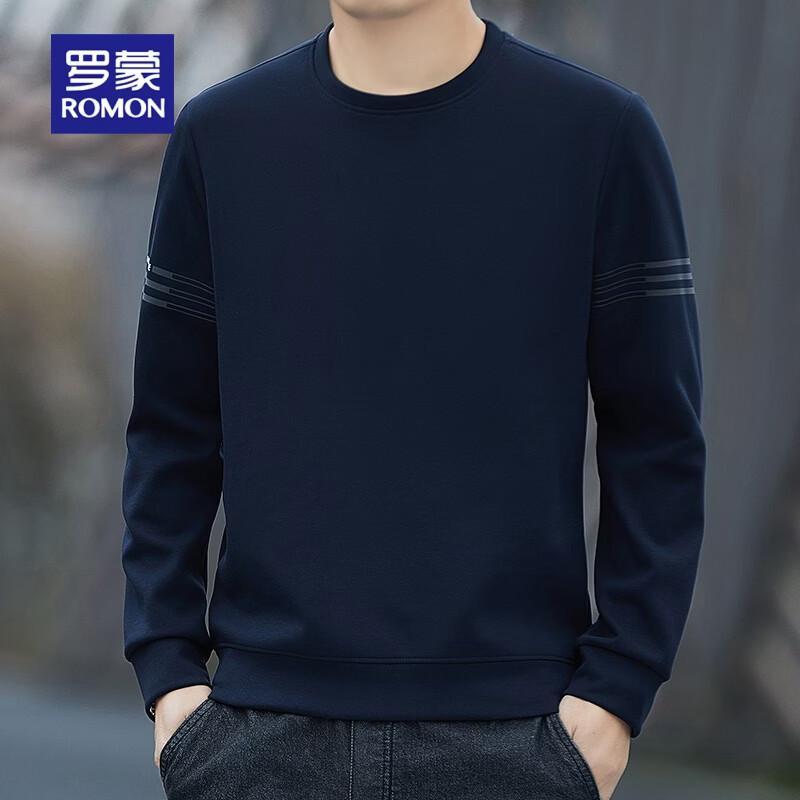 ROMON Men s Cotton Blend Crewneck Sweatshirt 7XL