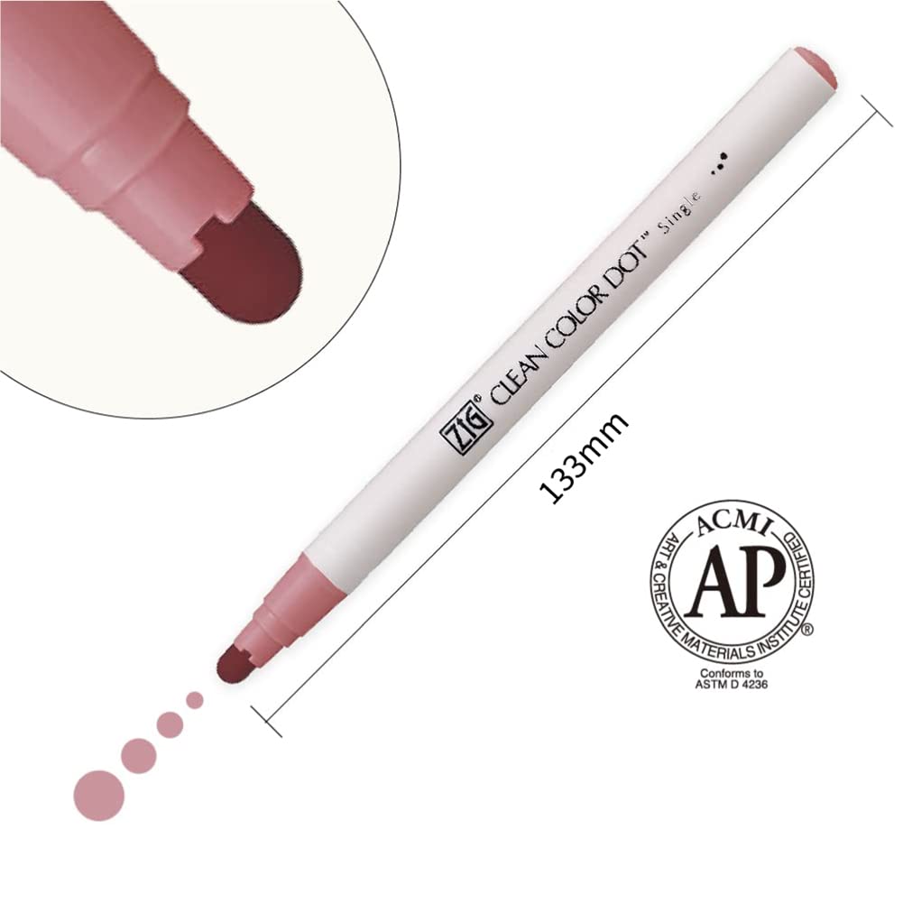 Kuretake Water-based Pen ZIG Clean Color Dot Single Mild Smoky Set TCSD-6100/6VB