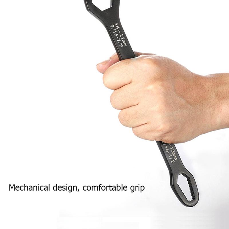 8-17mm 8-22mm Universal Torx Wrench Self-tightening Adjustable Glasses Wrench Board Double-head Torx Spanner Hand Tools