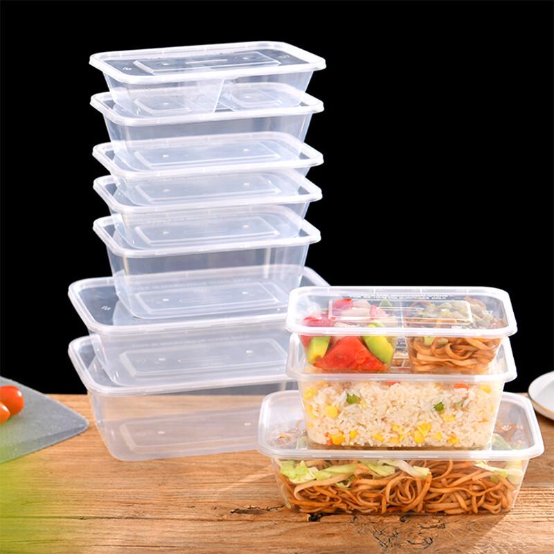 Disposable Square Takeout Food Containers (300 Sets)