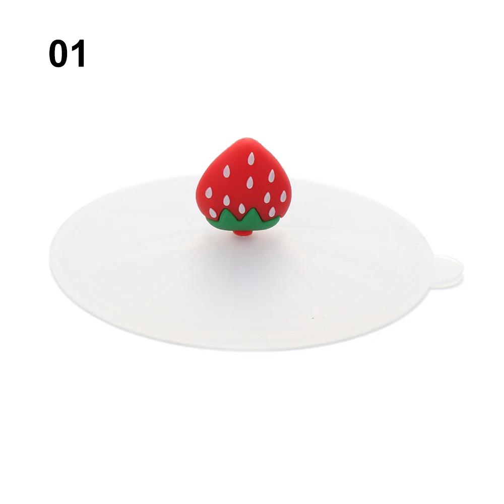 New Transparent Cartoon Cute Silicone Cup Cover Heat-resistant Leak Proof Sealed Lids Cap Dustproof Cup Cover