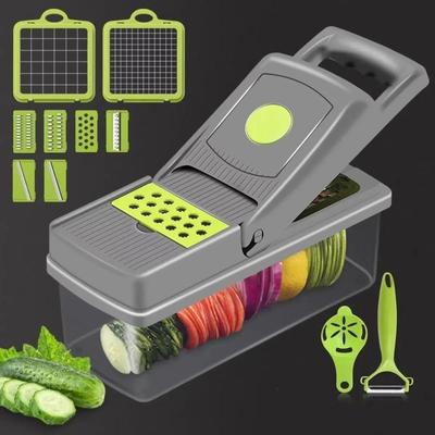 16-In-1 Function Kitchen Vegetable Cutter Potato Peeler Carrot Grater Vegetable Slicer Compact Portable Fruit Slicer