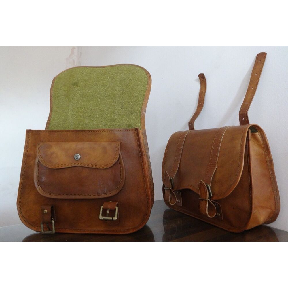 3 Motocyklové sedlové brašny z kozí kůže Sedlová brašna Zavazadlová taška pro Sportster