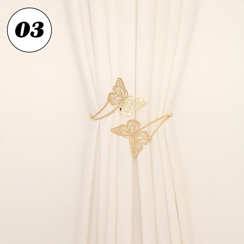 Metal Butterfly Curtai Tieback Curtain Holder Clips Back Bedroom Curtain Holder Drapes Holdback Buckle Clip Europe and America