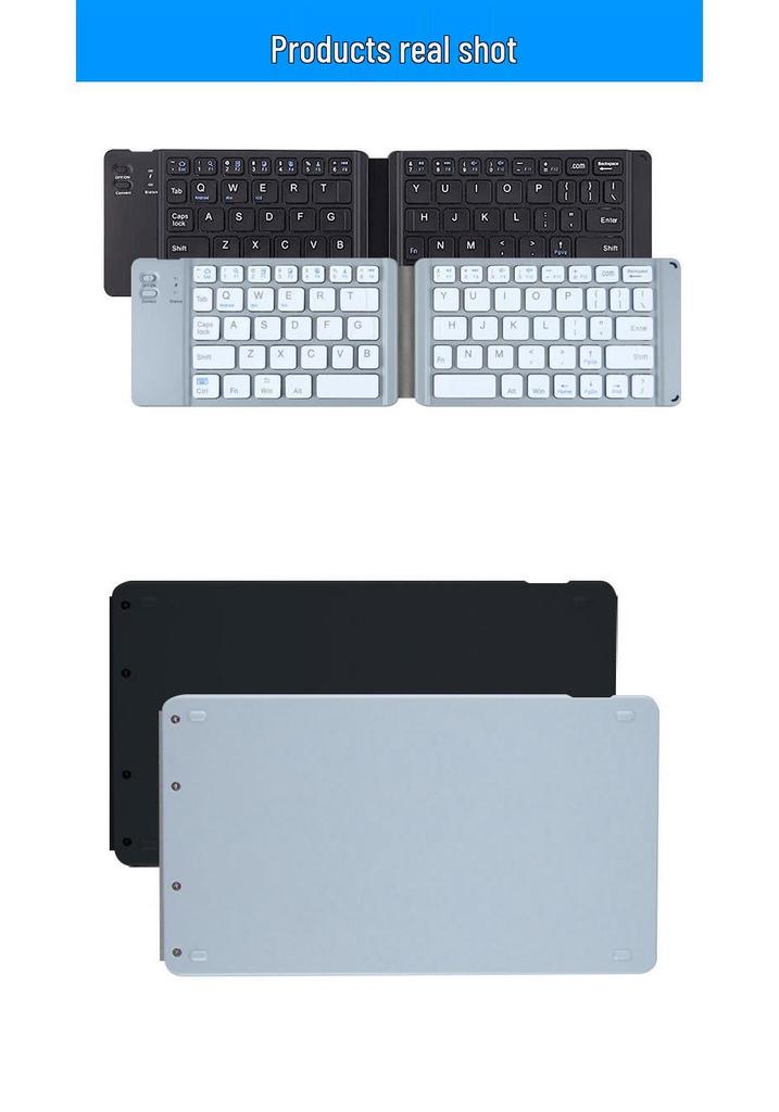 Foldable Bluetooth Keyboard & Silent Mouse Set for Huawei, iPads, Tablets