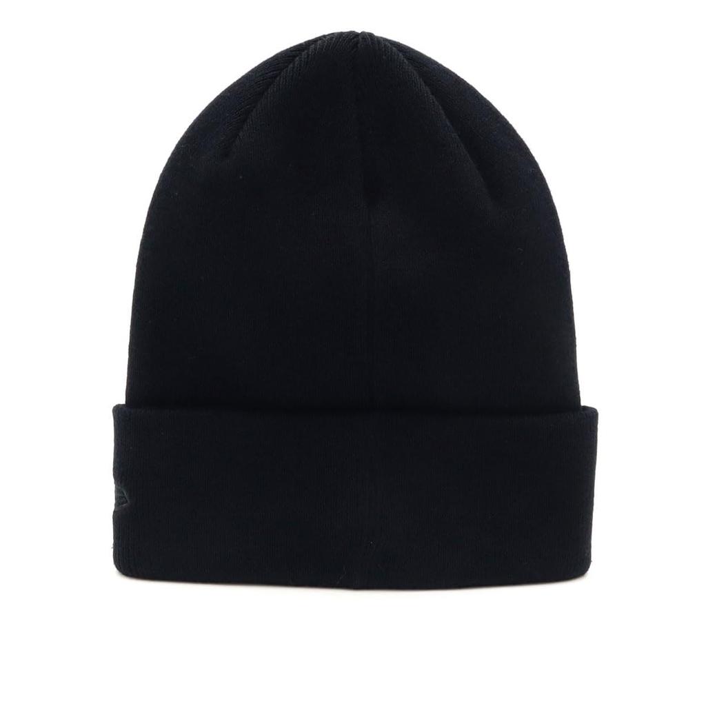 New Era Basic Cuff Knit Free Basic Cuff Black Hat, Black/Metallic Black, Knit,