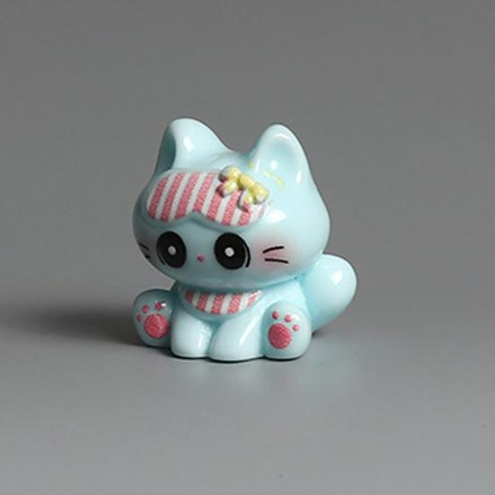 3 Pezzi Mini Gatti in Resina, Gatti in Miniatura Cartoni Animati Modello Animale per Giardino delle Fate, Paesaggio Muschio, Artigianato Terrario Fai-da-te, Decorazione per Torta