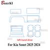 For Kia Sonet 2025 2024 TPU Pre Cut Navigation Gear Center Console Car Interior Repair Protective Car Film Anti-scratch Sticker
