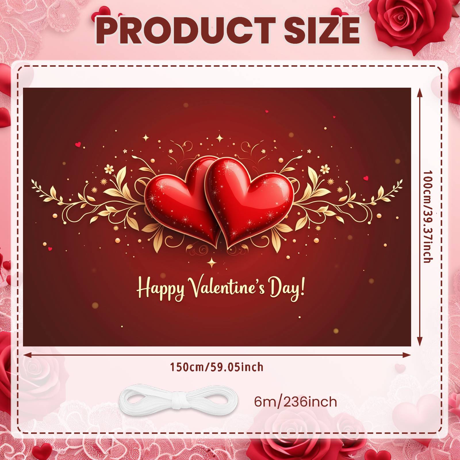 

Heart Display Red Heart Design Heart Backdrop Valentine s Background Glitter Detail Romantic Love Banner For Home Photo