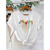 European Sizes Heart Paw Print Women's Spring/Summer Casual Comfortable Round Neck Short Sleeve T-Shirt