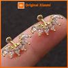Huitan Minialist Women Stud Earrings Inlaid Shining Cubic Zirconia Versatile Party Daily Low-key Lady Accessories Trendy Jewelry
