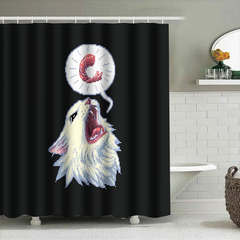 Wolf Shower Curtain Forest Animals Nature Bathroom Decor Woodland Wildlife Tapestry Vintage Home Decor Artistic Shower Curtain S
