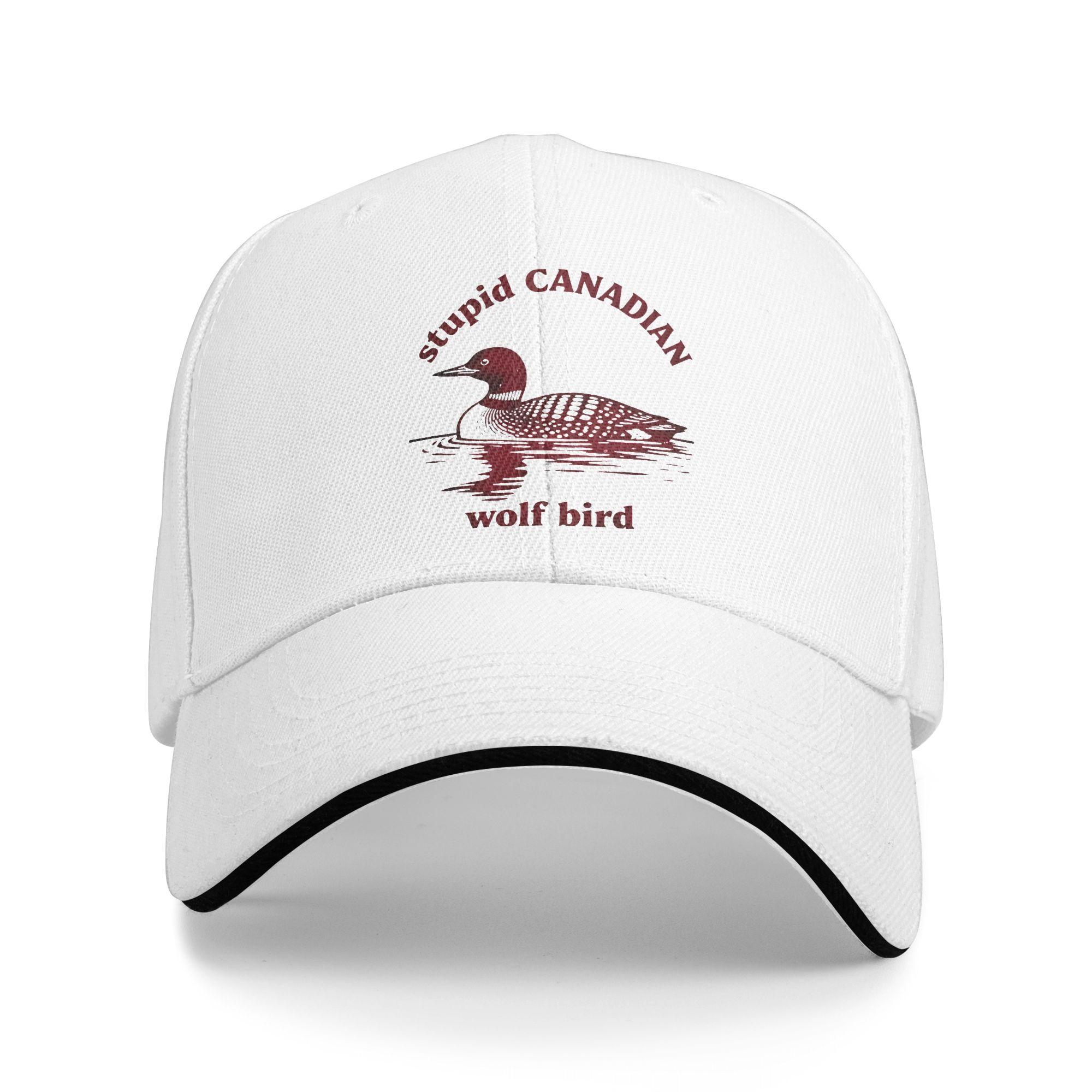 

Heated Rivalry Stupid Canadian Wolf Bird Sun Baseball Cap Summer Casual Trucker Hat For Female Male Running Hippie Baseball Caps As Picture белый