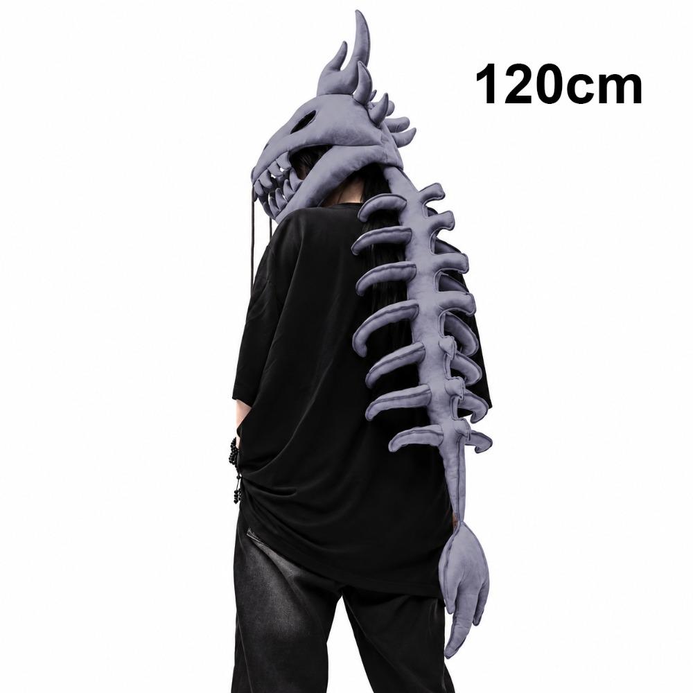 Plush Material Dragon Headpiece Exoskeleton Spine Tail Plush Cosplay Helmet Cosplay Party
