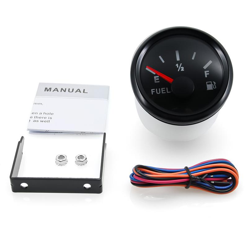 Universal 2'' 52MM Fuel Level Gauge 0-90 ohm For 0-90 Ohm Liquid Level Sensor Marine Boat Car Track Fuel Level Meter Customized