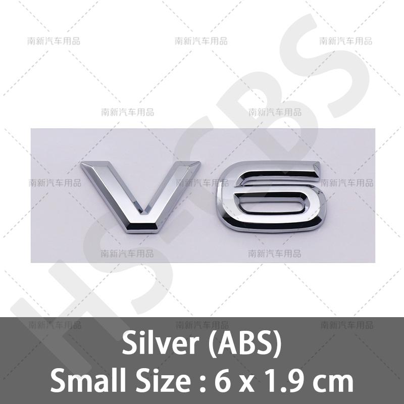 

ABS V6 V8 Automobile Displacement Logo For VW Volkswagen Car Styling Rear Trunk Stickers Emblem Tailgate Decal Car Accessories