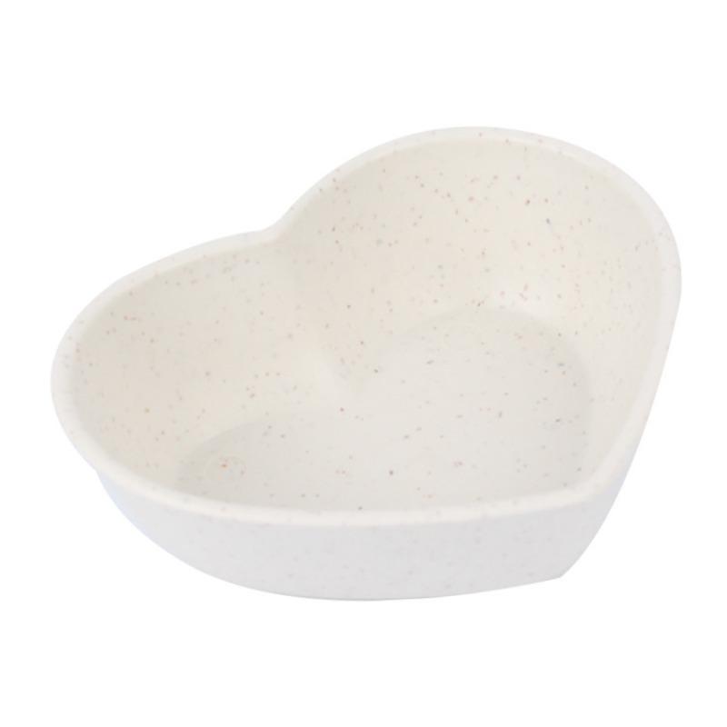 Household Love Fruit Plate - Wheat Straw Hot Pot Seasoning Heart-shaped Cute Plate for Seasoning Dish, Side Dish