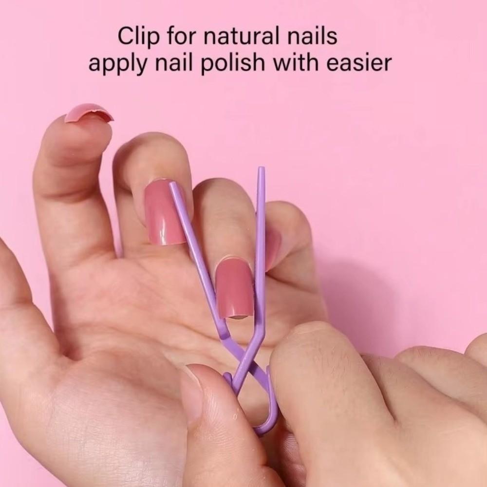 20pcs Pink Purple Nail Painting Protection Clip for Manicure Tools