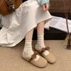 Bow Flat Bottom Bag Head Slippers Women's Summer Wear Non-slip Soft Bottom Mary Jane Cool Slippers