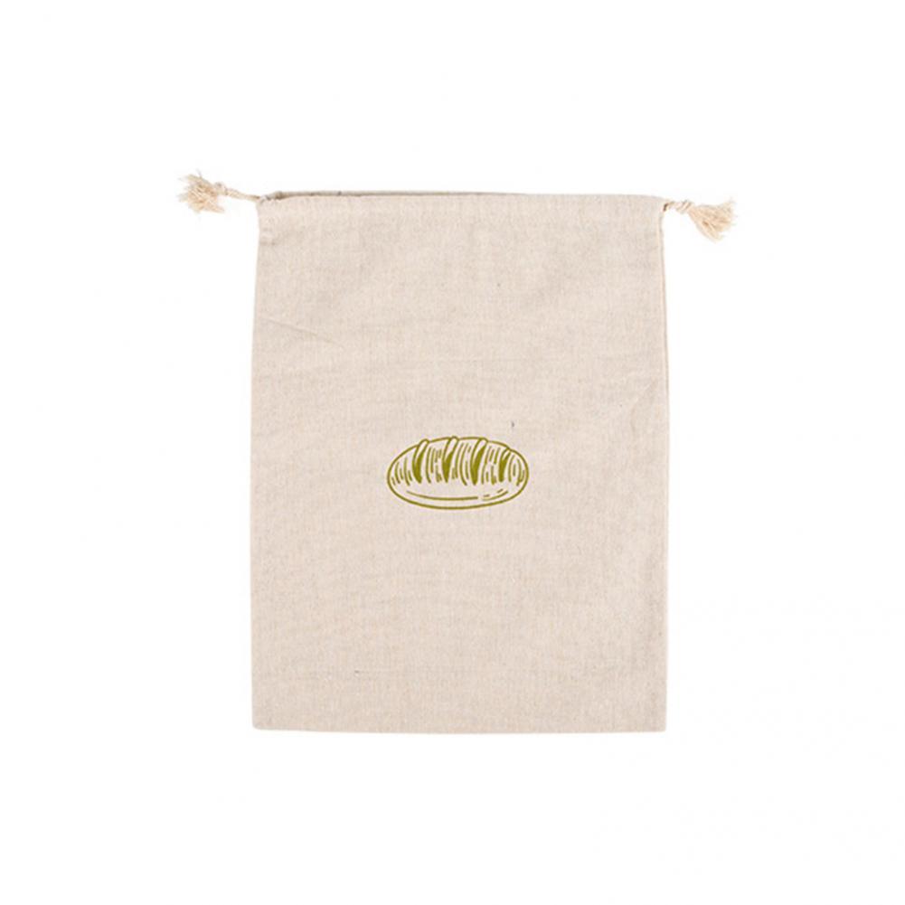 Storage Bag Portable Artisan Boule Bread Linen Bags with Drawstring Grocery Bags 3 1460₽