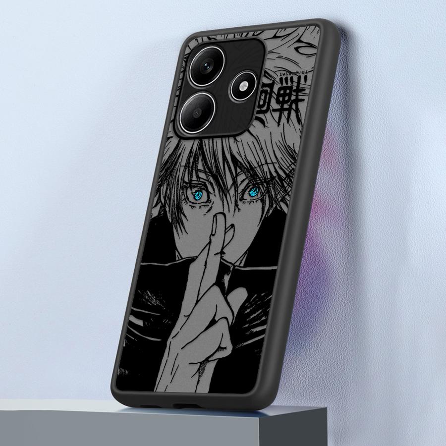 Funda Back Phone Cover Case for Xiaomi Redmi Note 14 14C 11 12 13C 10 9S 13 Pro Plus A4 Japanese Anime G-gojo