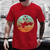 Herren T-Shirt Lässig Vintage Rakete Fußball Auto Gamer Print T-Shirts Sommer O-Ausschnitt T-Shirt für Männer Kurzarm T-Shirt Herren Tops
