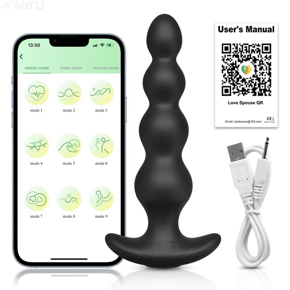 APP Bluetooth Wibrator Analny dla Mężczyzn Masażer Prostaty Bezprzewodowy Pilot Korek Analny Wibrujące Zabawki Seksualne dla Dorosłych dla Kobiet Mężczyzn Gejów