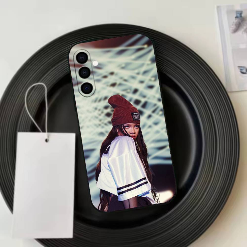 R-Rihanna Phone Case For Samsung Galaxy A73,A72,A71,A70,A53,A52,A51,Soft Silicone Black Cover