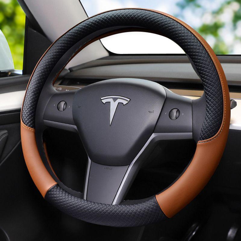 

handle cover For Tesla Model 3 car steering wheel cover Model Y S X sports simple special car anti-skid кавовий