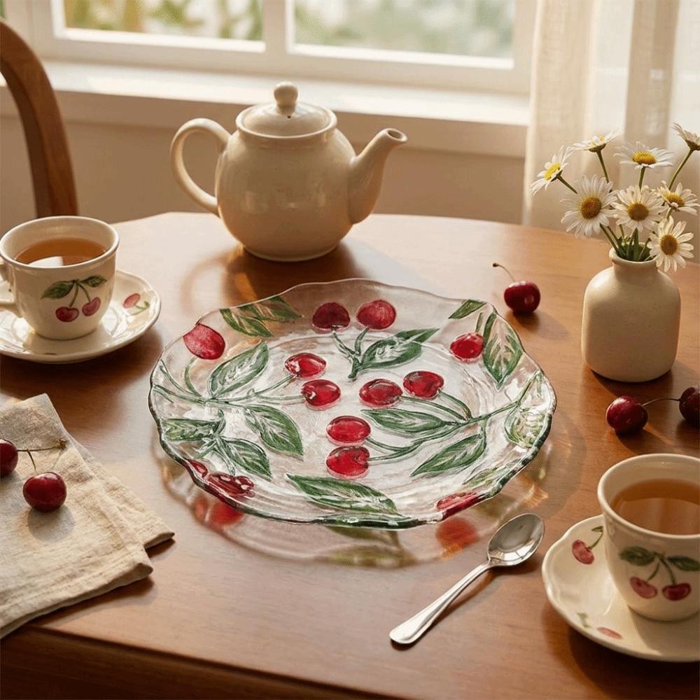 Safe Fruit Plate Lemon Pattern Dim Sum Plate Beautiful Dinner Plate Picnic