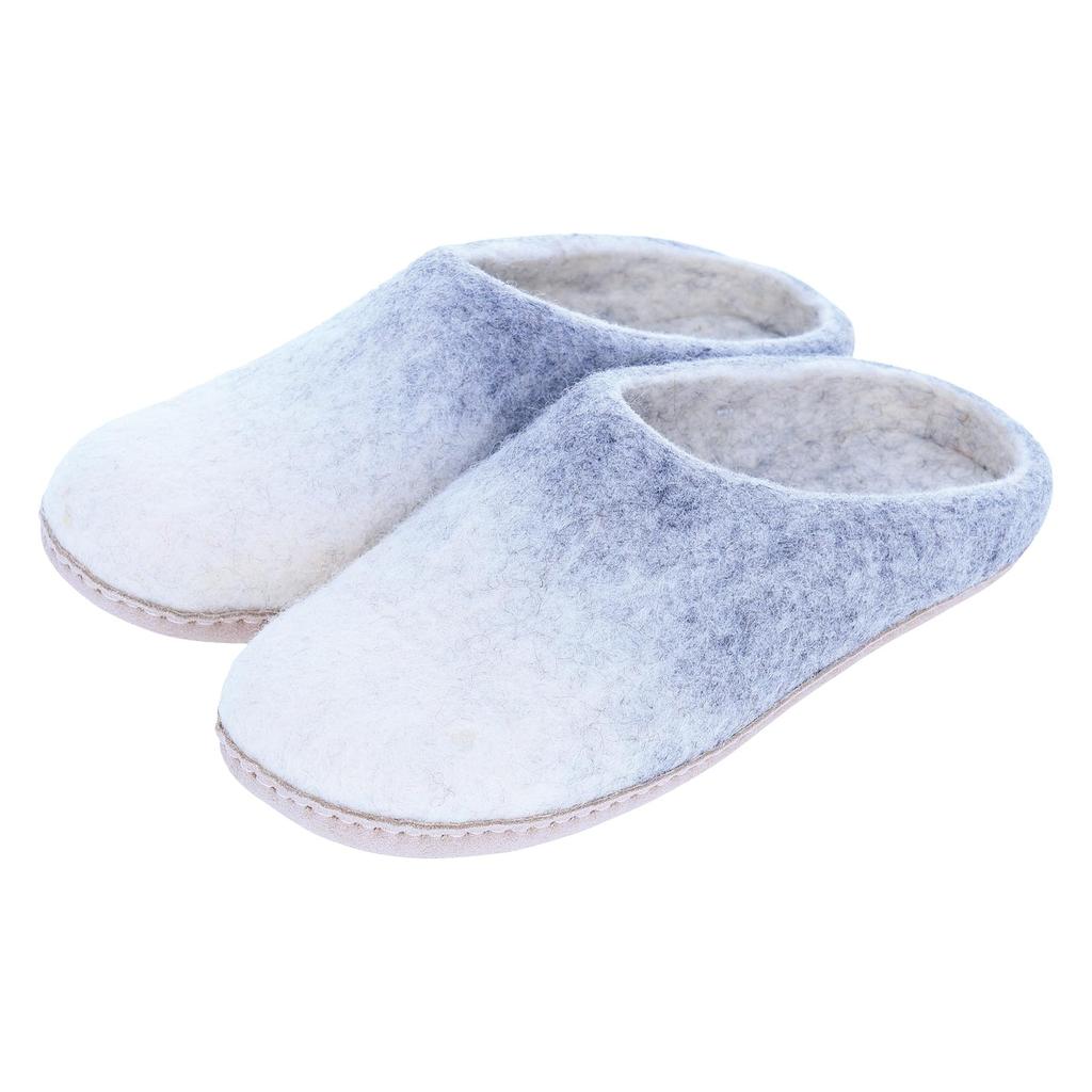 Marushin Nepal Warm Room Gradient Handmade Wool 0395017300 Slippers, Medium, (Nepal) Shoes, Gray, Approx. 24.5-25cm, Felt,