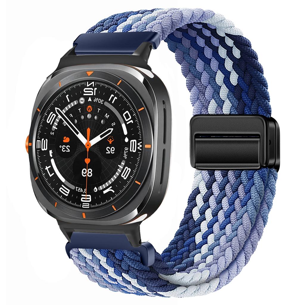 For Samsung Galaxy Watch 7 Ultra Strap 47mm Accessories Magnetic Nylon Braided sport Bracelet Correa Galaxy Watch 7 Ultra Band