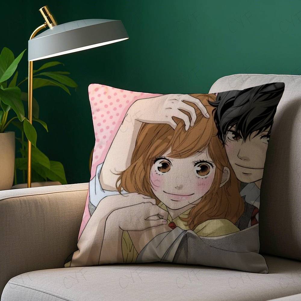 Movie Ao Haru Ride Pillow Case Safe Custom Photo Pillow, Anti-fade Brushed Fleece Cushion, Maternal & Infant Safe.