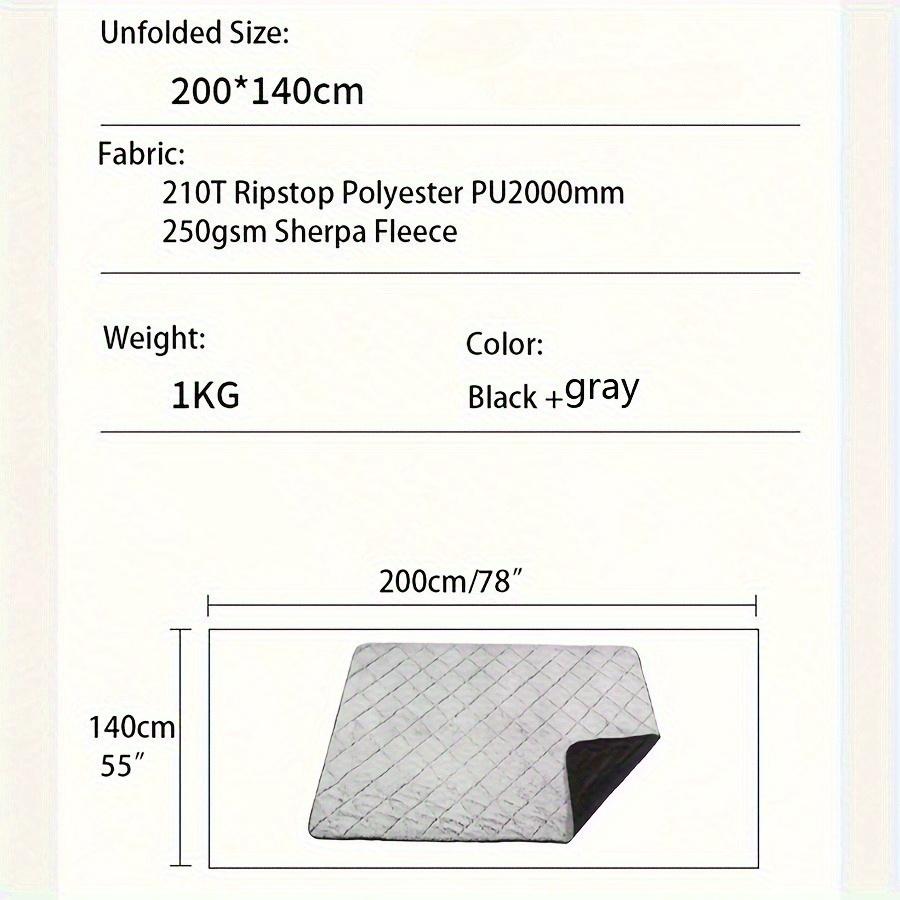 Ultra-Soft, Moisture-Proof Travel Blanket - Perfect for Camping, Picnics & Fishing | Easy To Carry, All-Season Polyester