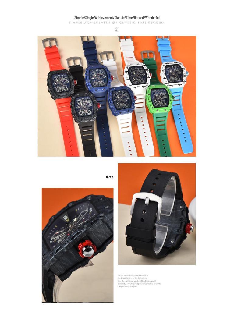 Nieuw Richard Heren Europees Golf Kwarts Kalender Horloge