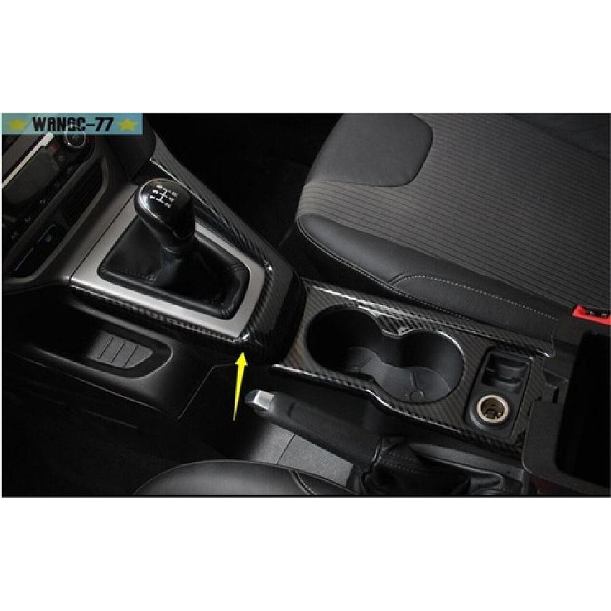 1p For Ford Focus ST RS 2012-2014 ABS Carbon Fiber Console Gear Shift Frame Trim