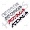 3D Chrome Metal Kona Letter Logo Rear Trunk Emblem Car Stickers Auto Fender Decals Tailgate Stickers Car Accessories Decoration
