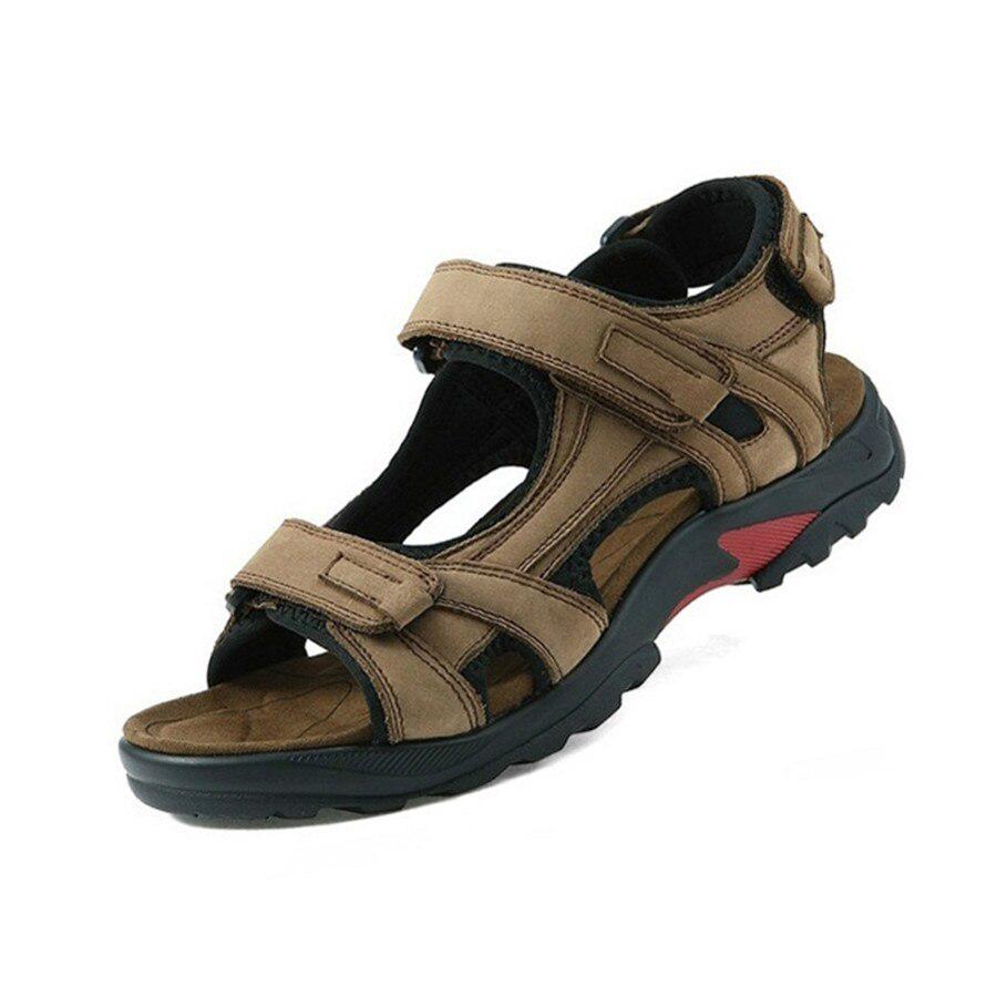 Men Sandals Summer Genuine Leather Sandals Outdoor Men Shoes Men Leather Sandals Plus Size
