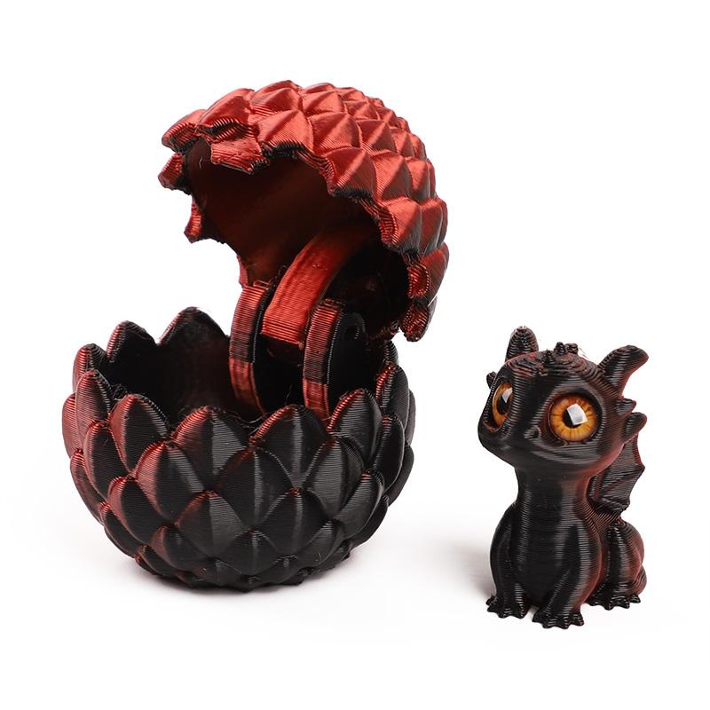 3D Printing Dragon Eggs with Mini Dragon Statue Ornaments for Kids Birthday Party Favors Goodie Pinata Filler Christmas Toy Gift