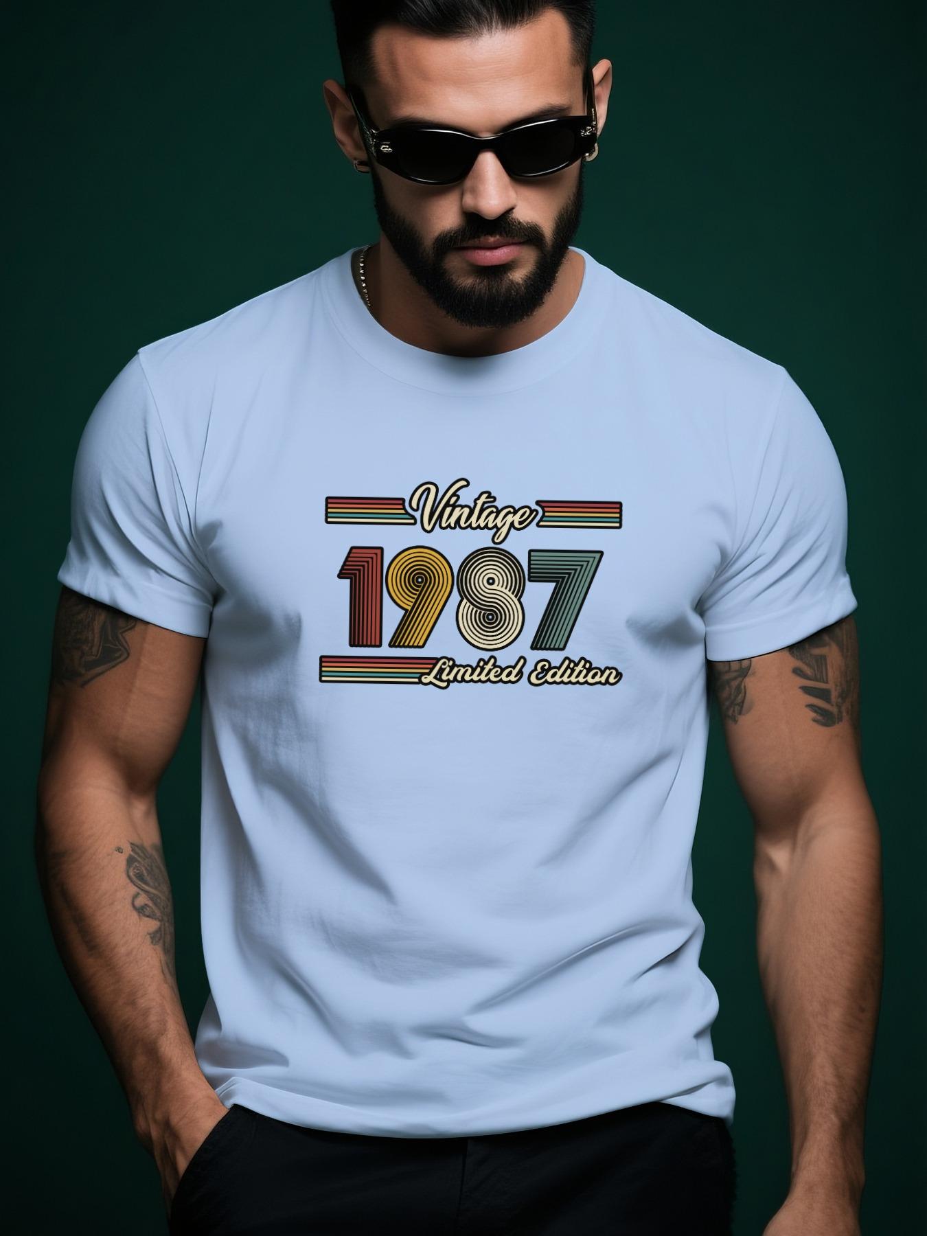 Men s 1987 Vintage Retro Limited Edition T-Shirt - 1987 Birth Year XXL