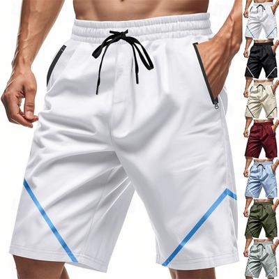Men's Active Shorts Sunday Shorts Casual Shorts Athletic Short Pocket Elastic Waist Color Block Plain Comfort Breathable