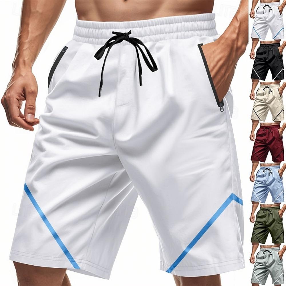 Men s Active Shorts Sunday Shorts Casual Shorts Athletic Short Pocket Elastic Waist Color Block Plain Comfort Breathable 2XL