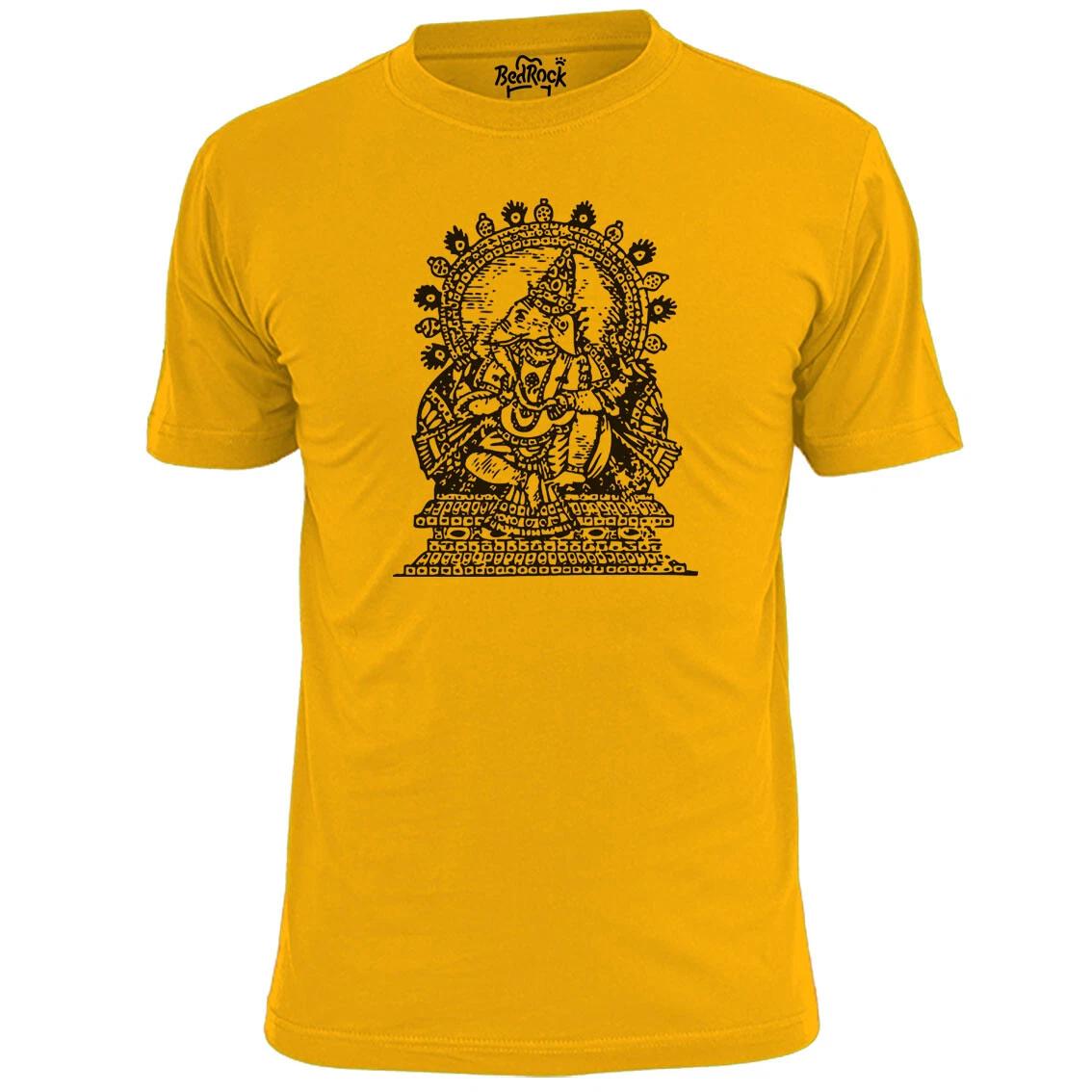 Mens Ganesha Hindu God T shirt Religion Elephant L