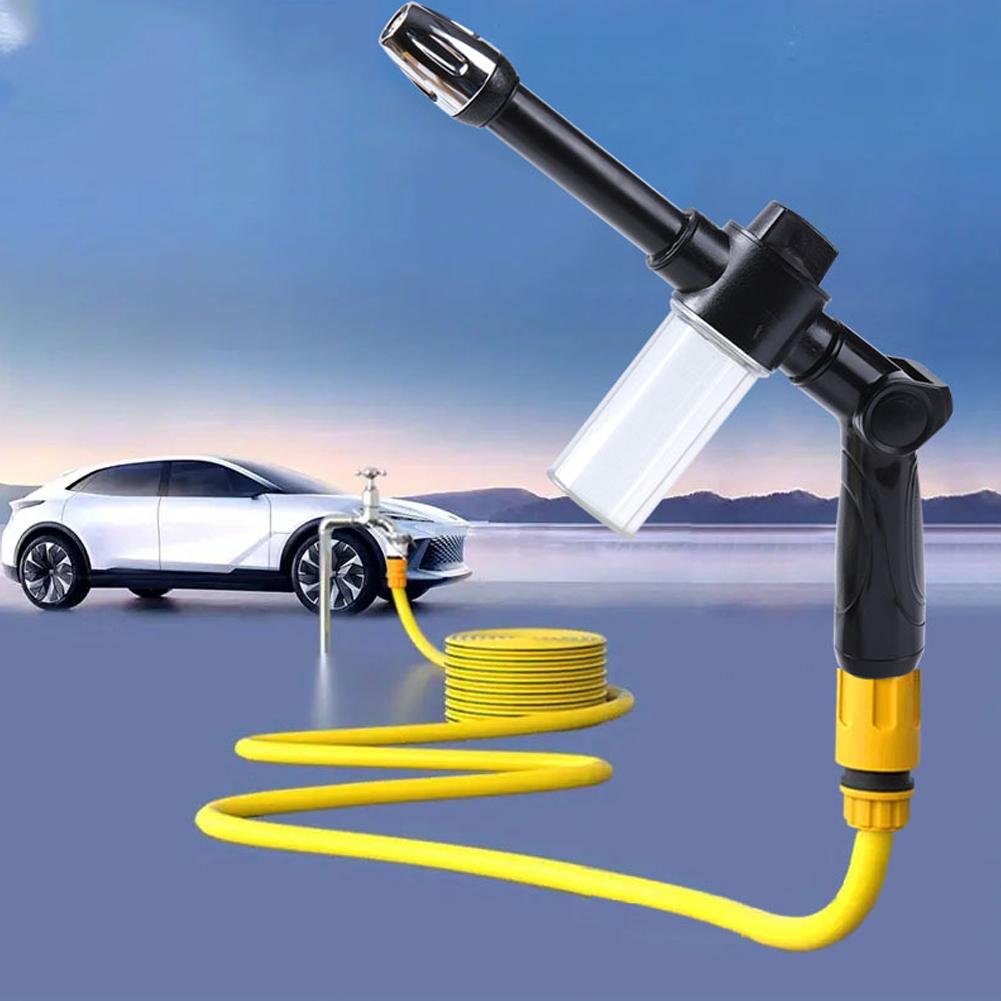 New Washing Water Gun With Foam Bottle 360° Rotating Nozzle High-Pressure Water Spray Gun for Car Detailing and Garden Watering