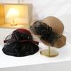 Hat Female Autumn and Winter Small Fragrant Woolen Hat Versatile Fashion Dome Big Edge Hat Mesh Felt Hat New Retro Basin Hat