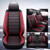 Universal Car Seat Cover Set PU Leather Vehicle Cushion Full Surrounded Protector Pad Anti-Scratch