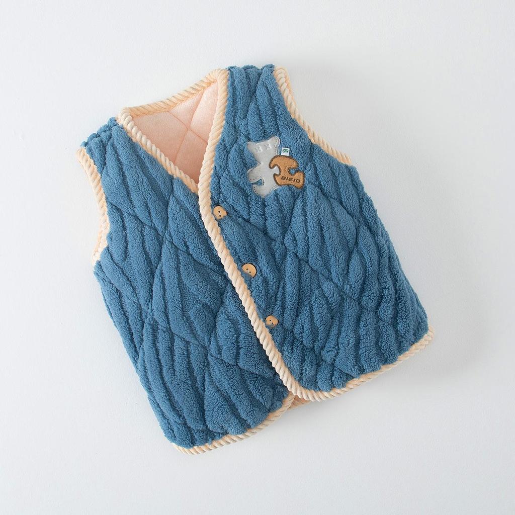 Kinder Flanell-Schlafweste mit Fleece-Futter: Verdicktes Korallenfleece-Baumwollmaterial für Jungen & Mädchen