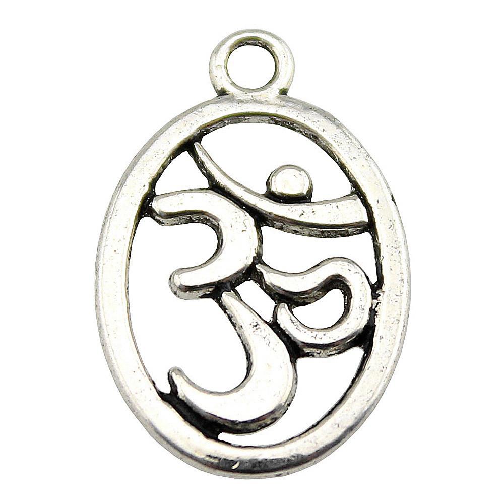 Om Lotus Charms Sports Pendants For Spiritual Yoga Themed Jewelry