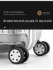 20-Inch Unisex Carry-On Suitcase with Aluminum-Magnesium Alloy, Combination Lock & Universal Wheels